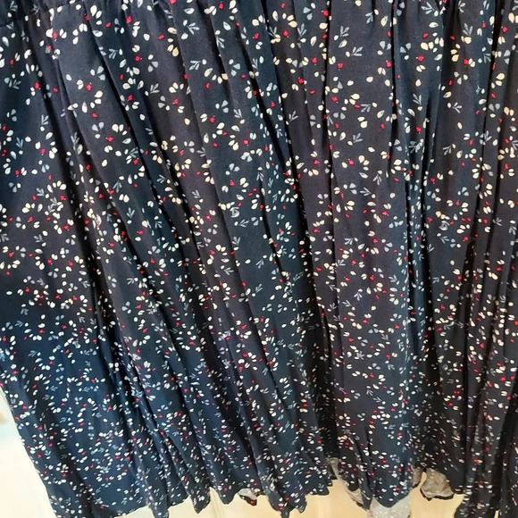 Gap Blue Floral Sleeveless V-Neck Dress in Size XXL - Picture 5 of 8